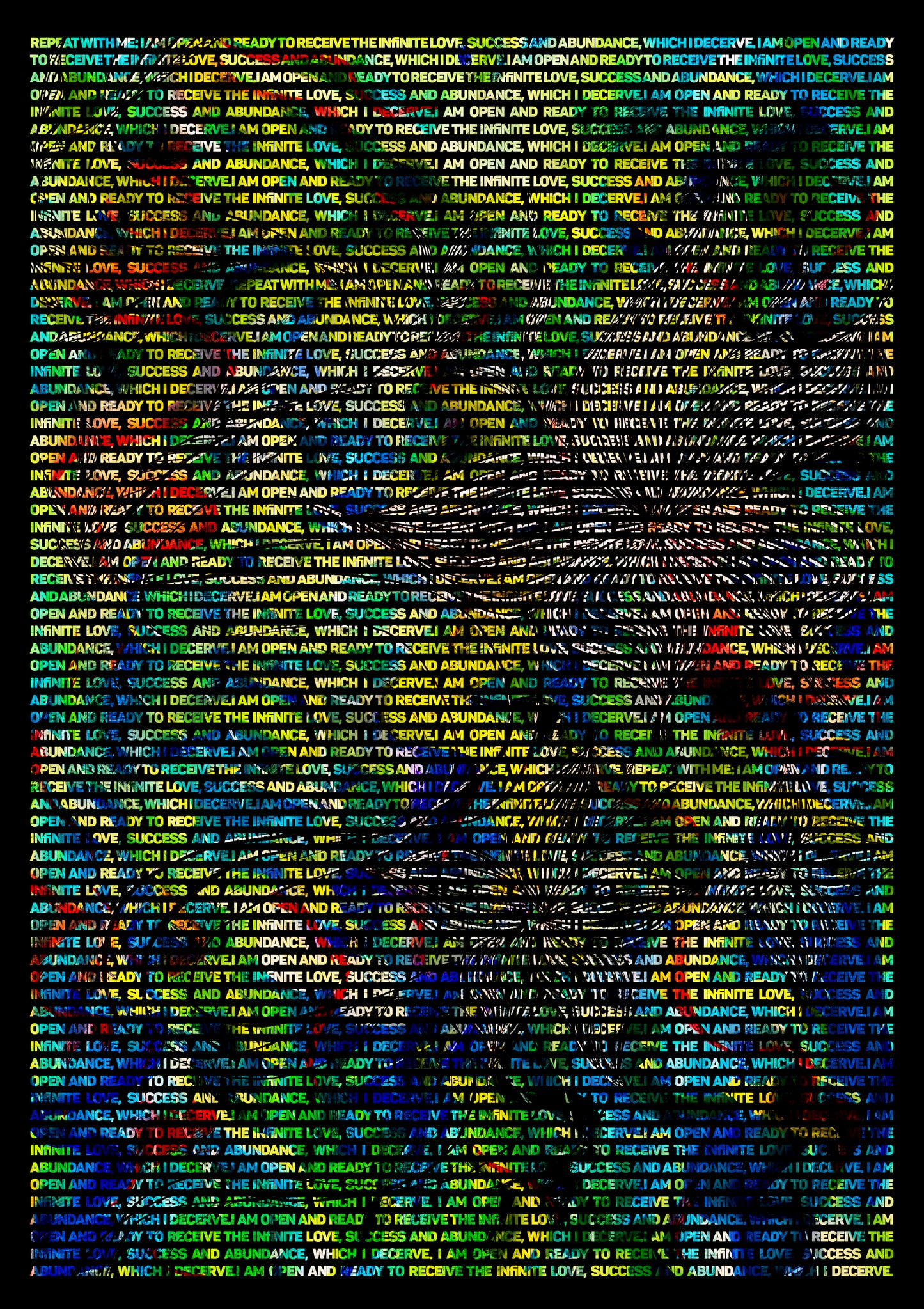 Limited Edition Print I AM OPEN AND READY TO RECEIVE THE INFINITE LOVE, SUCCESS AND ABUNDANCE