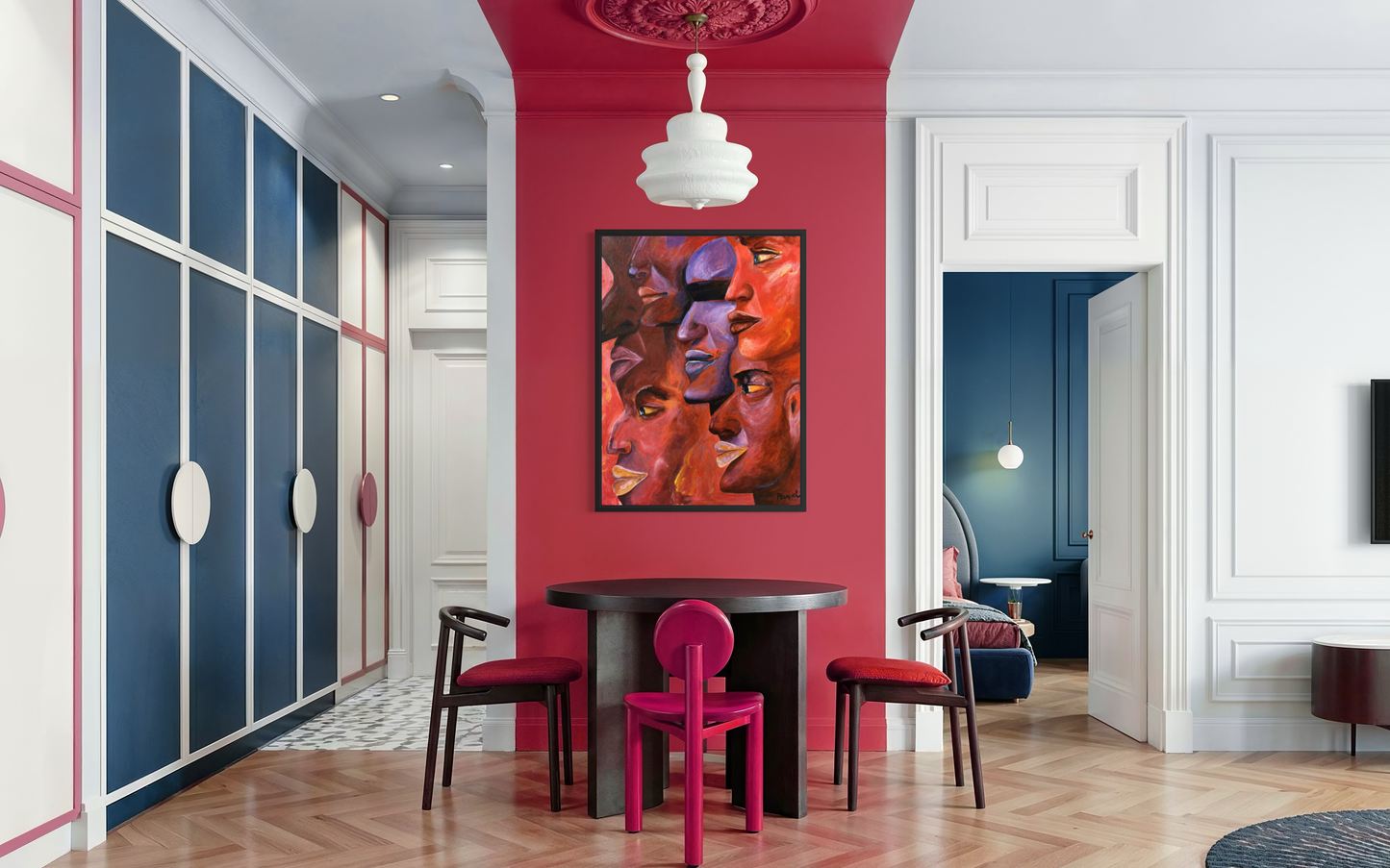 Framed Becoming Otherwise contemporary art print displayed on an interior wall.