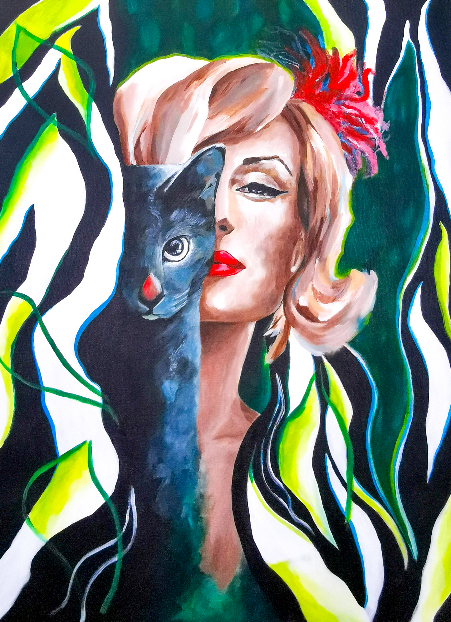 Limited Edition Print MARILYN MONROE AND A CAT