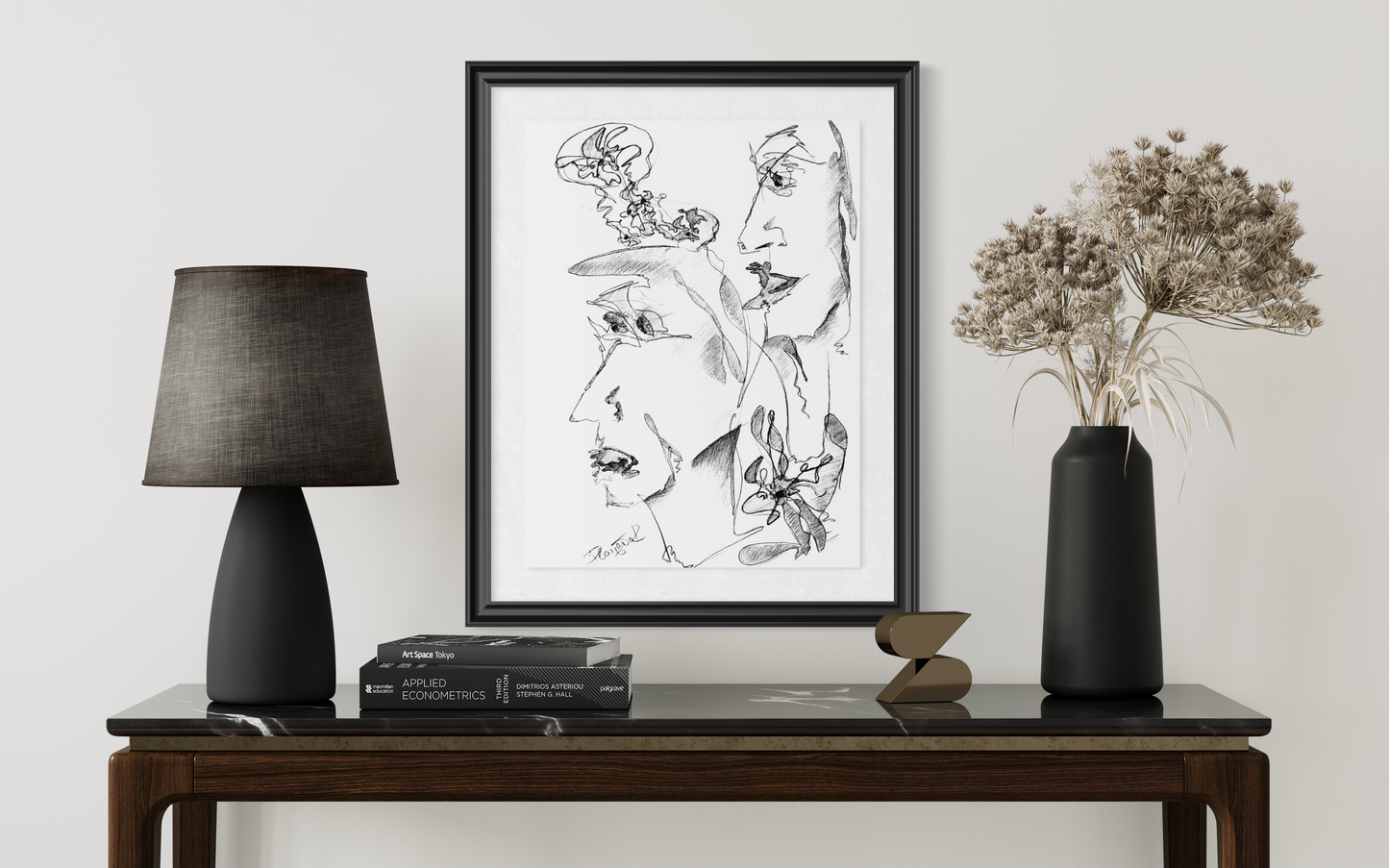 Original mixed media drawing from the Fragments of Becoming series featuring expressive abstract lines and layered textures.