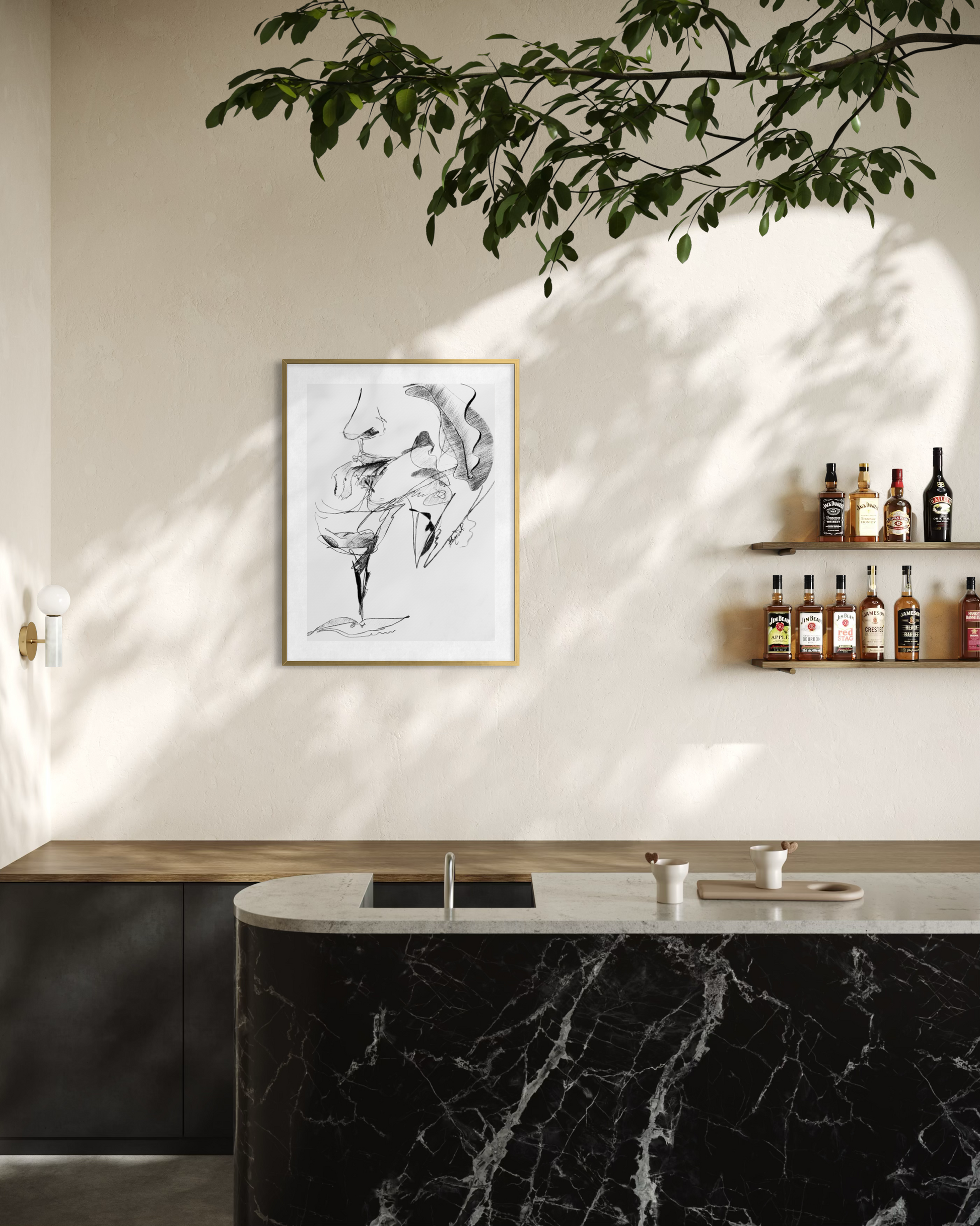 Expressive contemporary drawing from the Fragments of Becoming collection for collectors and modern interiors.