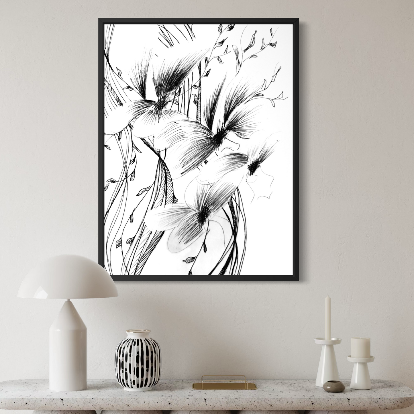 Original abstract artwork combining movement, rhythm and expressive mixed media techniques.