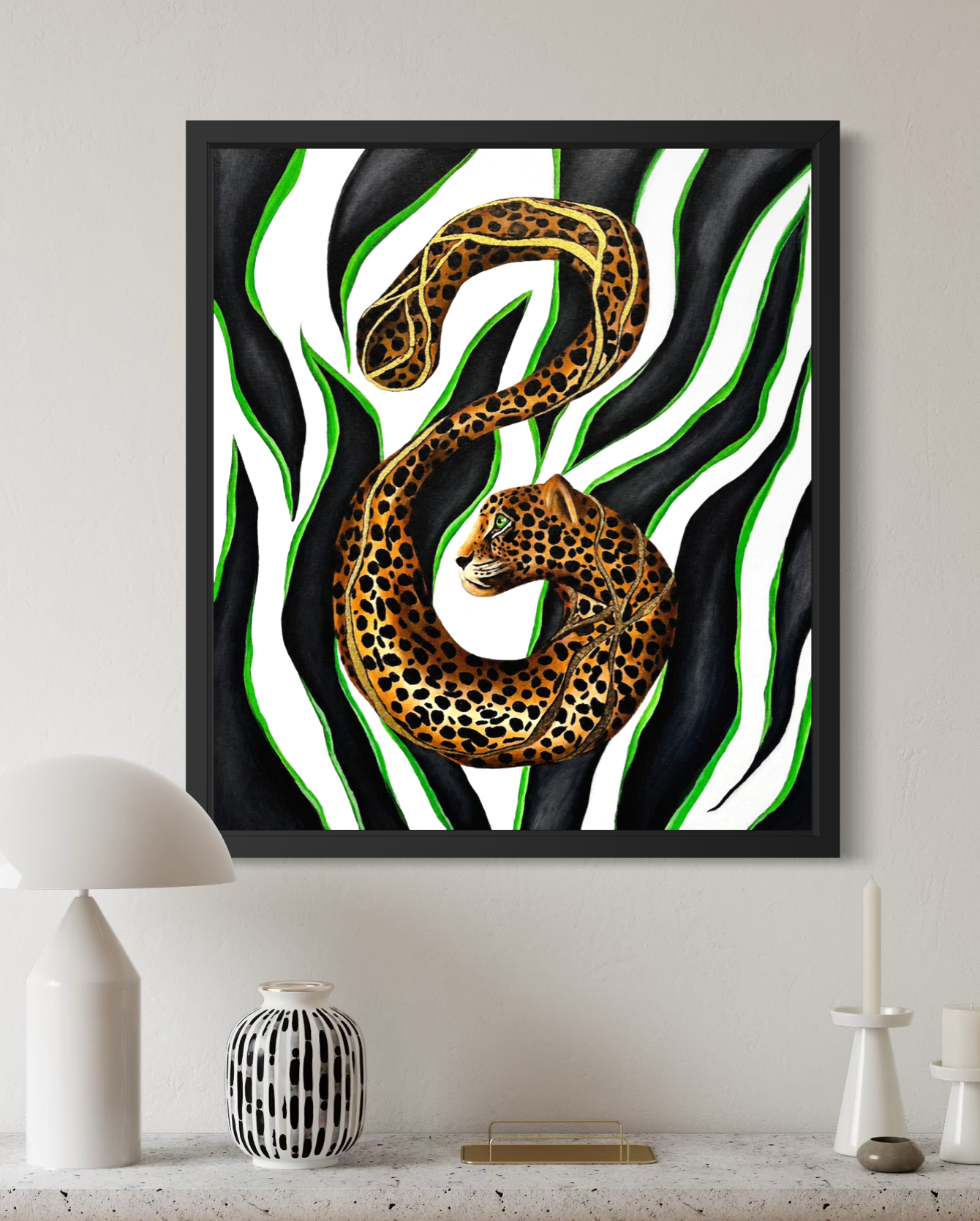 Zebra abstract art exploring identity, growth and transformation.