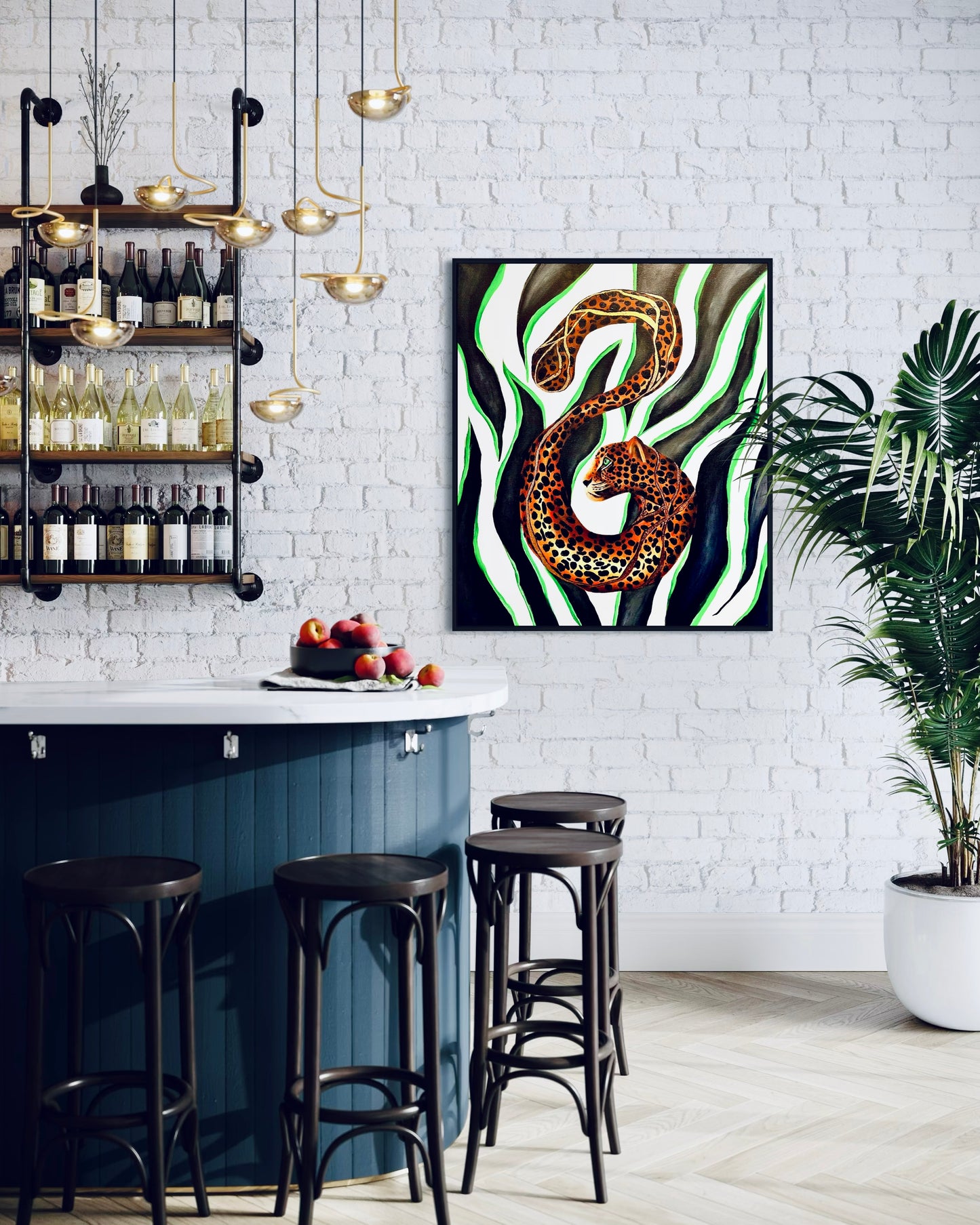 Expressive medern abstract artwork designed for minimalist interiors.