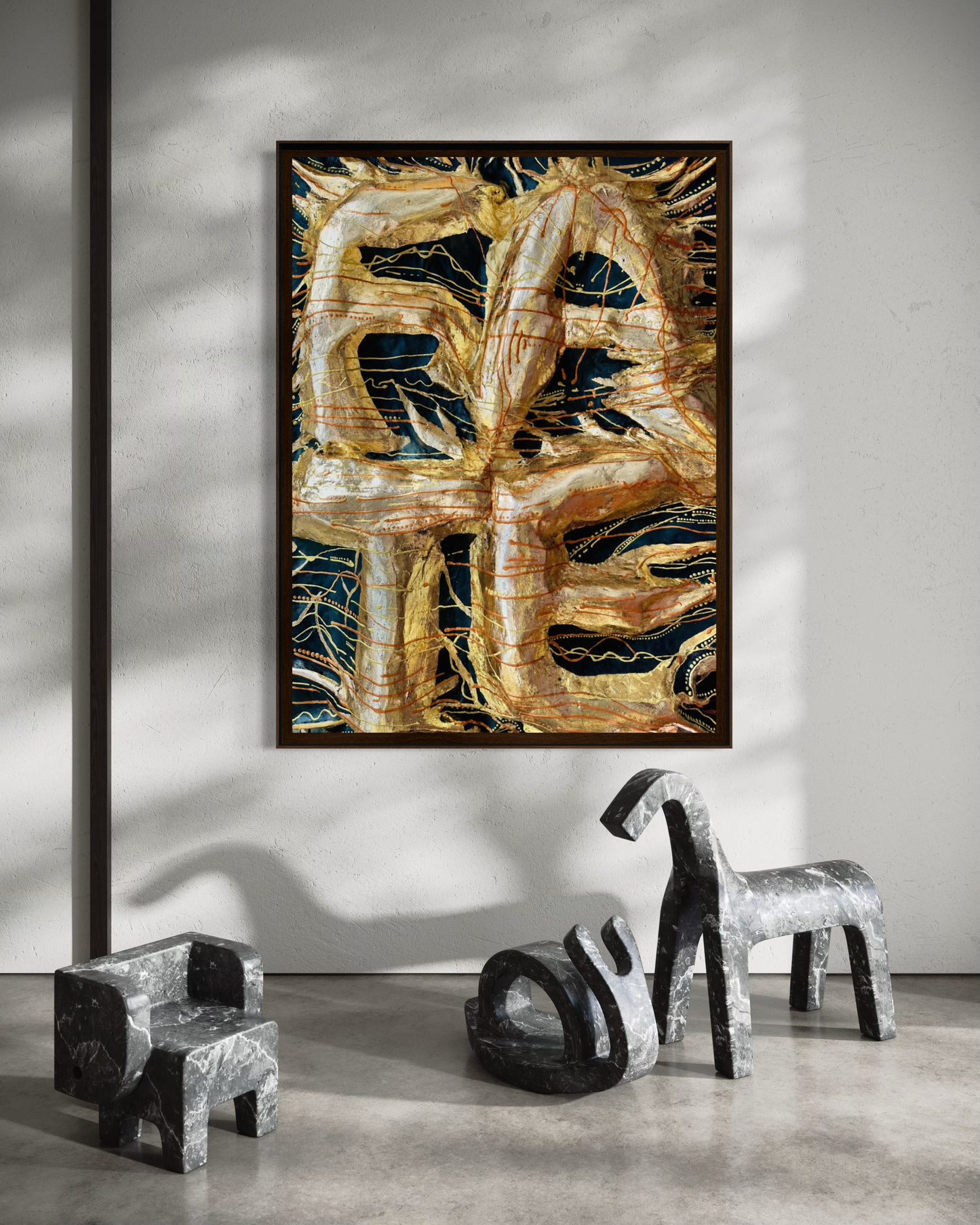 Fate symbolic contemporary artwork by Plamia, shown in full front view