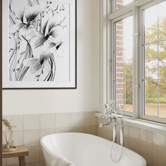 Original contemporary drawing with expressive brushwork and abstract organic composition.